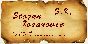 Stojan Kosanović vizit kartica